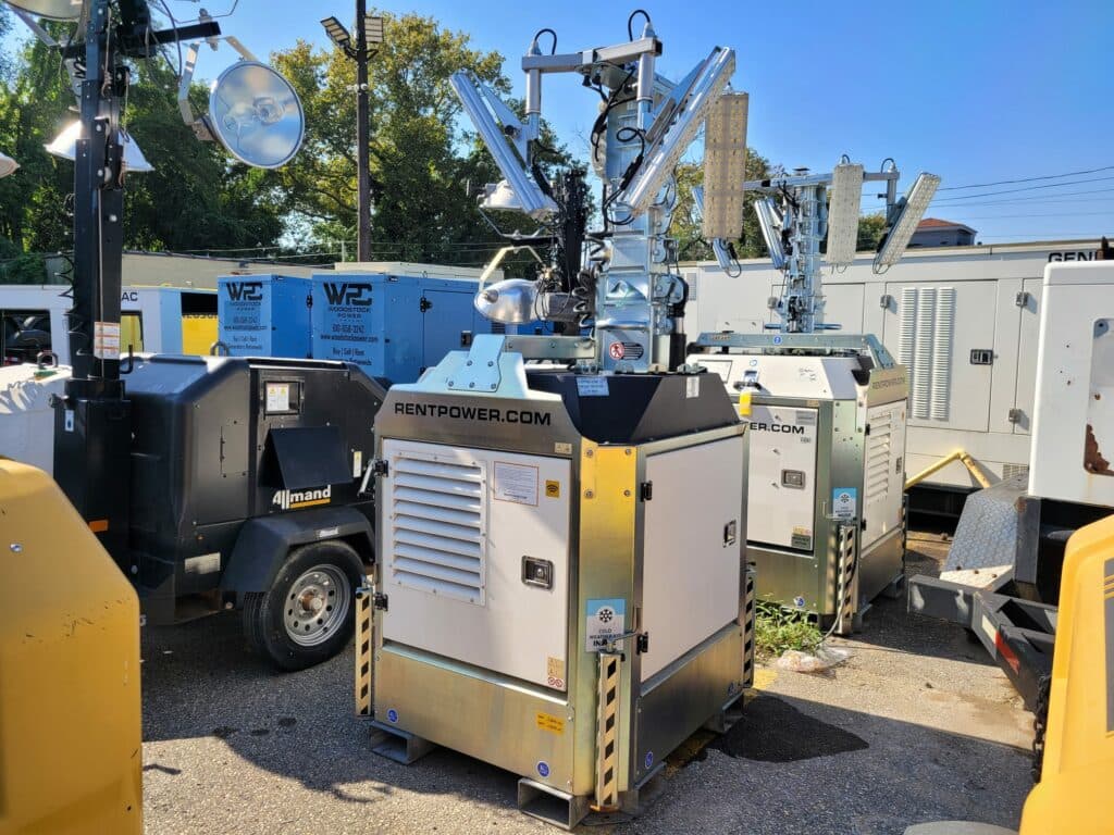 Used 2.9 kW Generac CUBE+ Portable Diesel Generator Light Tower - EPA Tier 4 Final - Woodstock Power inventory photo