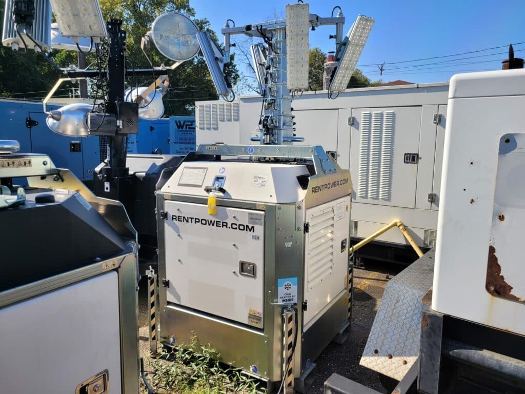 Used 2.9 kW Generac CUBE+ Portable Diesel Generator Light Tower - EPA Tier 4 Final - Woodstock Power inventory photo