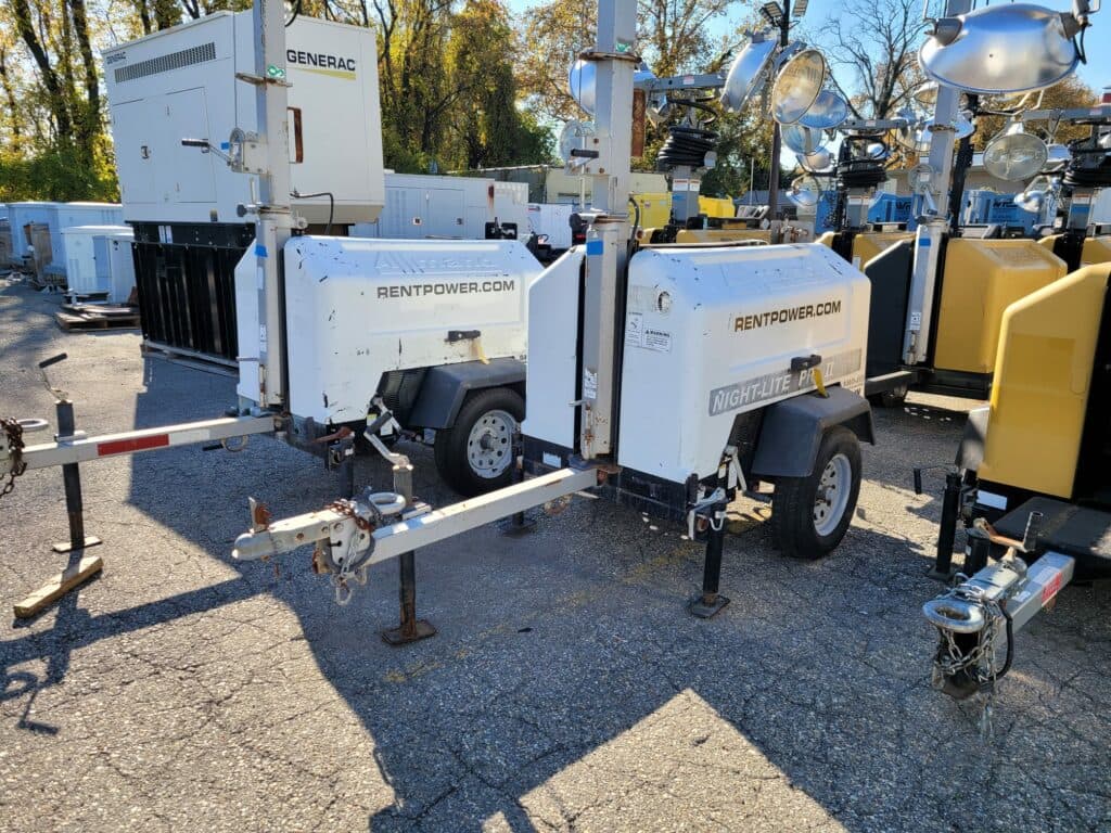 Used 8 kW Allmand Nite-Lite Pro II Portable Generator Light Tower - EPA Tier 4 Final - Woodstock Power inventory photo